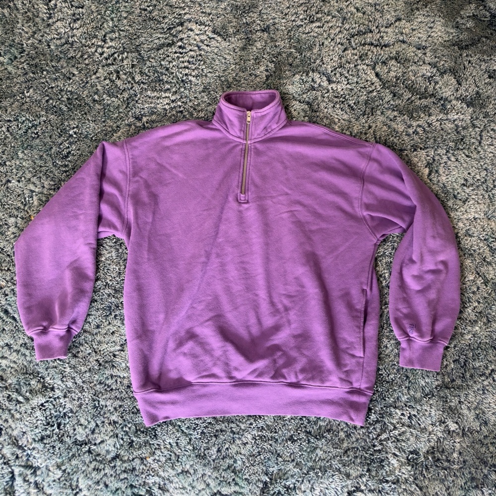 Rare Deadstock Aritzia Tna Terry Fleece Mega 1/4 Zip Pullover Size 2 Purple